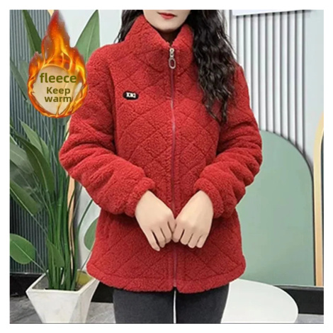 Dámská zimní prošívaná bunda – zateplený bavlněný kabát