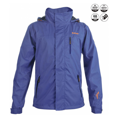 HI-TEC Dorman - lehká pánská outdoorová bunda s kapucí Barva: Modrá