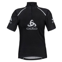 Odlo STAND-UP COLLAR S/S 1/2 ZIP ORIGINALS LIGHT LOGOLINE Pánské funkční triko, černá, velikost