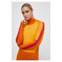 Funkční triko s dlouhým rukávem Icebreaker 200 Oasis oranžová barva