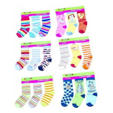 dětské kojenecké ponožky (2/3r.), Pidilidi, PD111, mix - | 2/3let