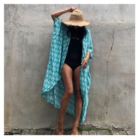 Vzorovaný cardigan letní plážové šaty
