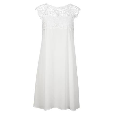Bonprix BPC SELECTION šifonové šaty s krajkou Barva: Bílá, Mezinárodní