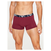 Pánské boxerky 3PACK 111357 3F715 13911 bílo-vínové-tm.modré - Emporio Armani