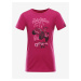 Tmavě růžové holčičí tričko ALPINE PRO Beto