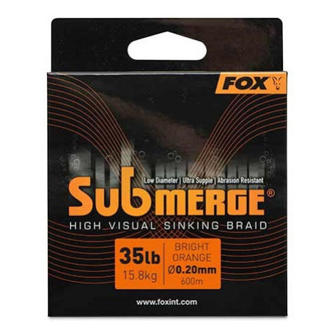 Fox splétaná šňůra submerge orange sinking braid 300 m - 0,20 mm 15,8 kg