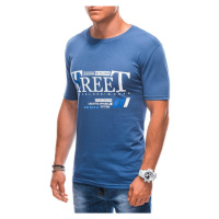 Buďchlap Jedinečné modré tričko s nápisem street S1894
