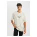 DEFACTO Relax Fit Crew Neck Printed Short Sleeve T-Shirt