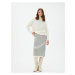 Koton Midi Knitwear Skirt Normal Waist