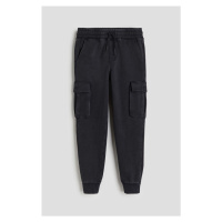 H & M - Kalhoty jogger cargo - černá