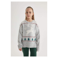 DEFACTO Girl Regular Fit Crew Neck Pullover