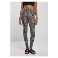 Dámské legíny // Urban Classics / Ladies Soft AOP Leggings blackpaint