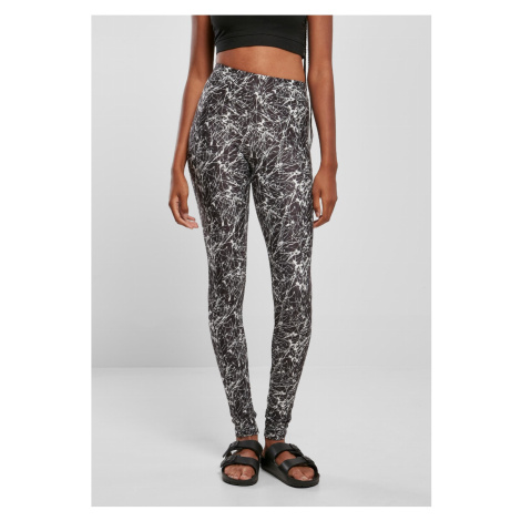 Dámské legíny // Urban Classics / Ladies Soft AOP Leggings blackpaint