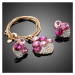Francesca Petrucci Souprava náhrdelníku a náušnic Swarovski Elements Jeanne SET0045 Růžová 38 cm