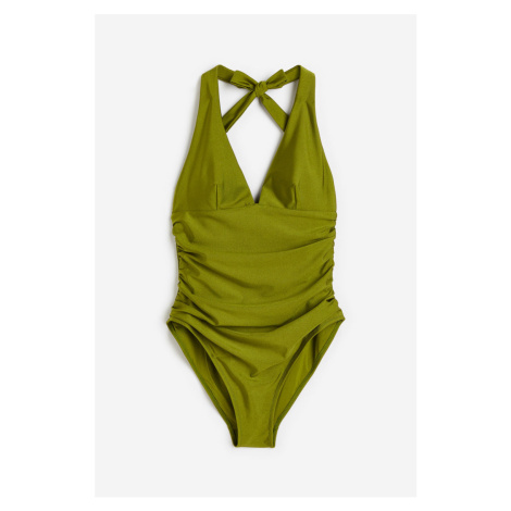 H & M - Tvarující jednodílné plavky - zelená H&M