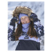 Dětská zimní bunda Roxy SHELTER GIRL JK TRUE černá černá FLOWERS