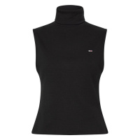 Tommy Jeans Turtleneck - TJW SLIM TURTLE NECK SLEEVLESS black