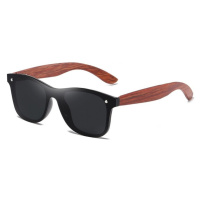 Luxusní dřevěné sluneční brýle - černé Černá