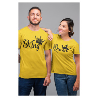 MMO Trička pro páry King Queen Barva: Žlutá, Dámska