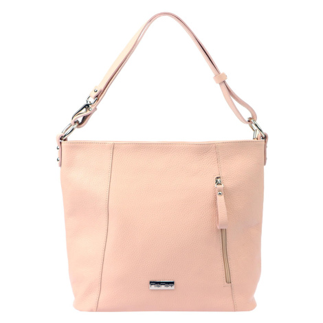Kožená kabelka MiaMore 01-045 růžová
