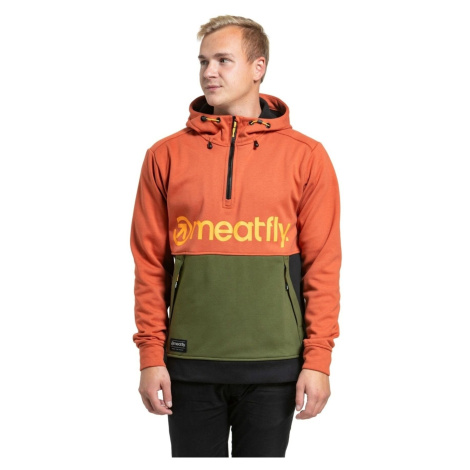 Meatfly pánská technická mikina Tason Brick / Olive | Červená