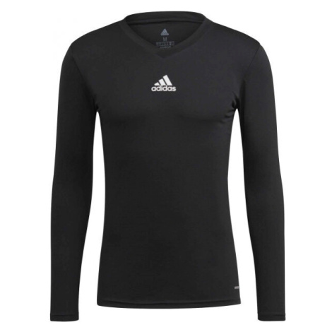 adidas TEAM BASE LONG SLEEVE TEE Pánské fotbalové triko, černá, velikost