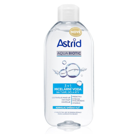 Astrid Aqua Biotic micelární voda 3v1 pro normální až smíšenou pleť 400 ml