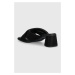 Pantofle Camper Kiara Sandal dámské, černá barva, na podpatku, K201540.004