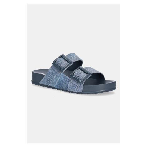 Pantofle Melissa COZY M LOVER SLIDE DENIM dámské, modrá barva, M 36146