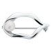 Gaura Pearls Stříbrná brož s bílou perlou Agathe, stříbro 925/1000 SK23490BR/W Stříbrná Bílá
