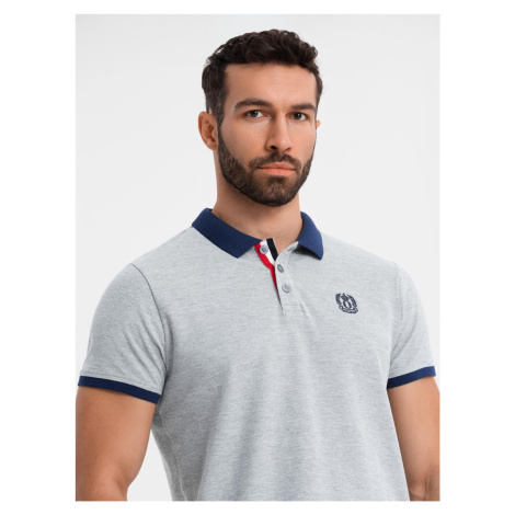 Pánské polo triko s barevnými akcenty V1 - ESPIR Ombre