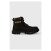 Semišové boty Caterpillar COLORADO 2.0 dámské, černá barva, na plochém podpatku, P110425