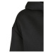 Ladies Short Oversized Zip Jacket - black