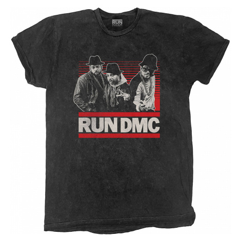 Run DMC tričko, Gradient Bars Dip-Dye Black, pánské RockOff