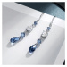 Éternelle Luxusní náušnice Swarovski Elements D´Antonia E1344-17242401994401 Modrá