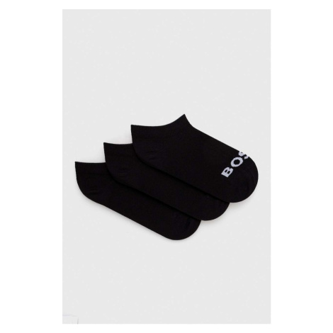 Ponožky BOSS 3-pack dámské, černá barva, 50502073 Hugo Boss
