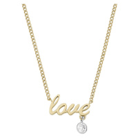 Fossil Romantický pozlacený náhrdelník Love JF04363998
