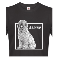 Pánské tričko s potiskem plemene Briard - dárek na narozeniny