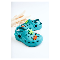 Dětské pěnové pantofle Crocs Turquoise Sailor