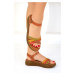 Soho Multi Genuine Leather Women's Sandals 19354