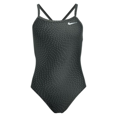 Nike HYDRASTRONG DELTA Dámské jednodílné plavky, tmavě šedá, velikost