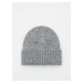 Reserved - Čepice beanie s příměsí vlny - Šedá