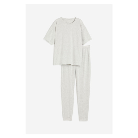 H & M - Žerzejové pyžamo - šedá H&M