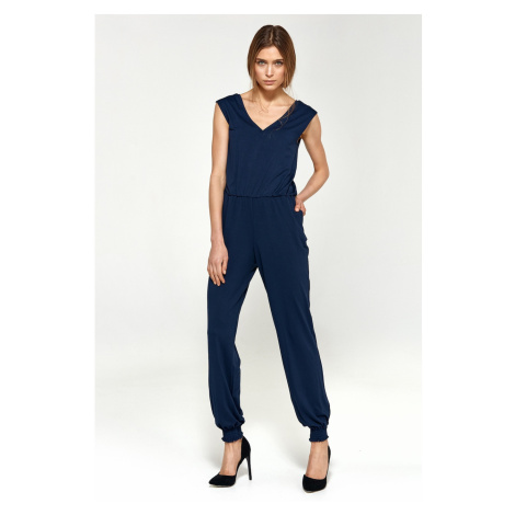 Nife Woman's Overall Km07 Navy Blue
