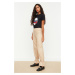 Trendyol Stone Front Buttoned Trousers