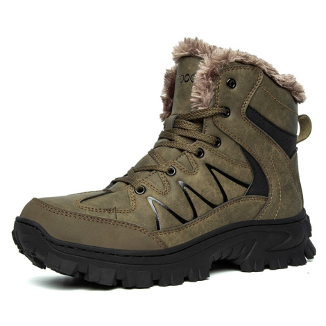 Pánské zimní boty turistické a treková obuv s kožíškem MIXI FASHION