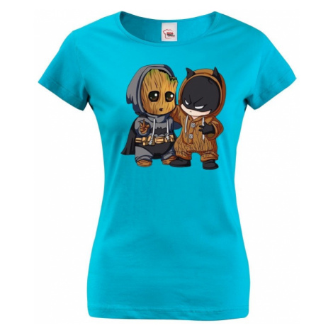 Dámske tričko Batman a Groot - ideální dárek BezvaTriko