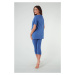 Dámské krátké pyžamo Italian Fashion Natura modré
