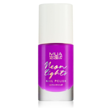 MUA Makeup Academy Neon Lights neonový lak na nehty odstín Ultraviolet 8 ml