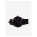 Černé dámské hodinky s koženým páskem Vuch Dakota